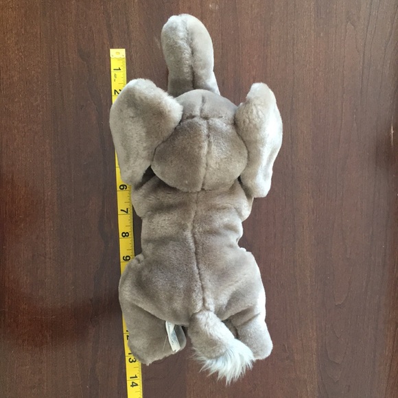 Cuddly Elephant Stuffed Animal Gray White Soft Kid's Toy - Picture 8 of 9